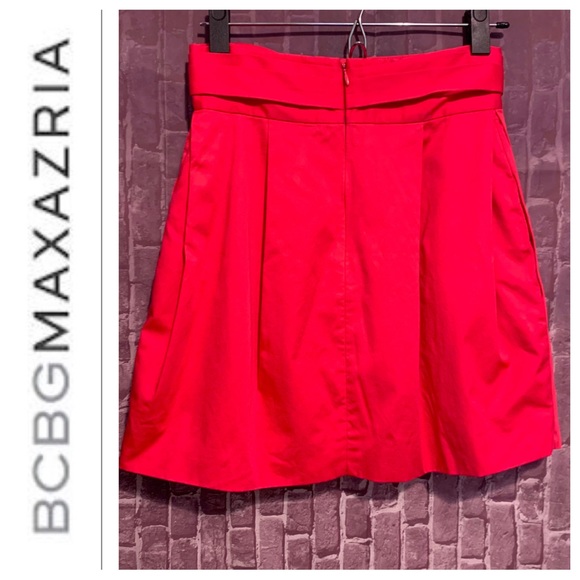 Geranium Pink • “Mila” Sateen Skirt • Pockets - Picture 4 of 10